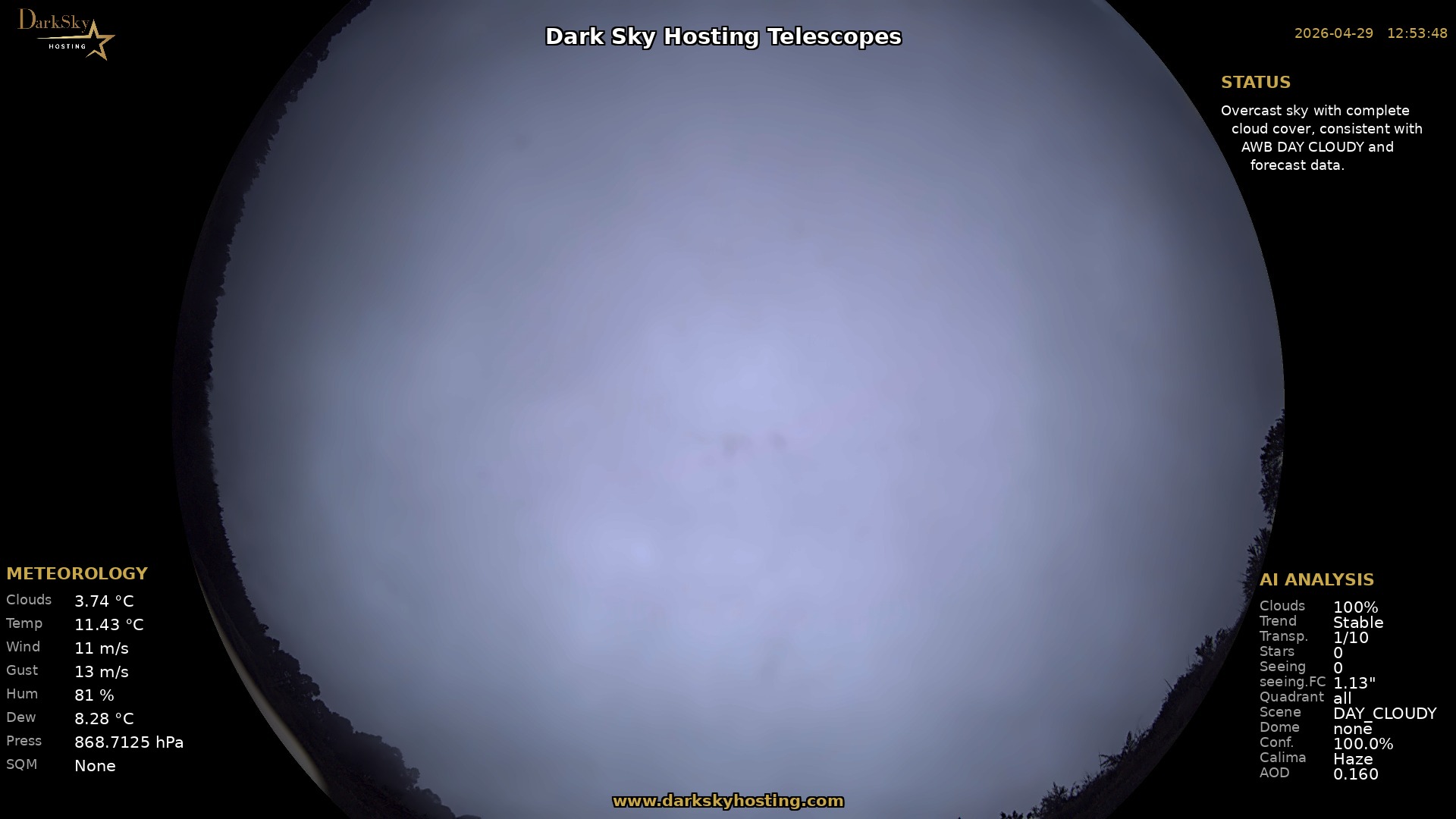 All-sky camera La Palma live