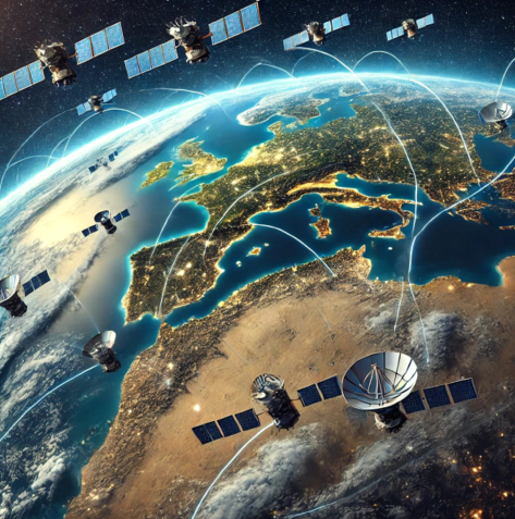 Earth globe icon - global telescope hosting