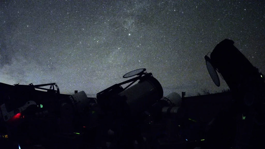 Milky Way core over La Palma observatory